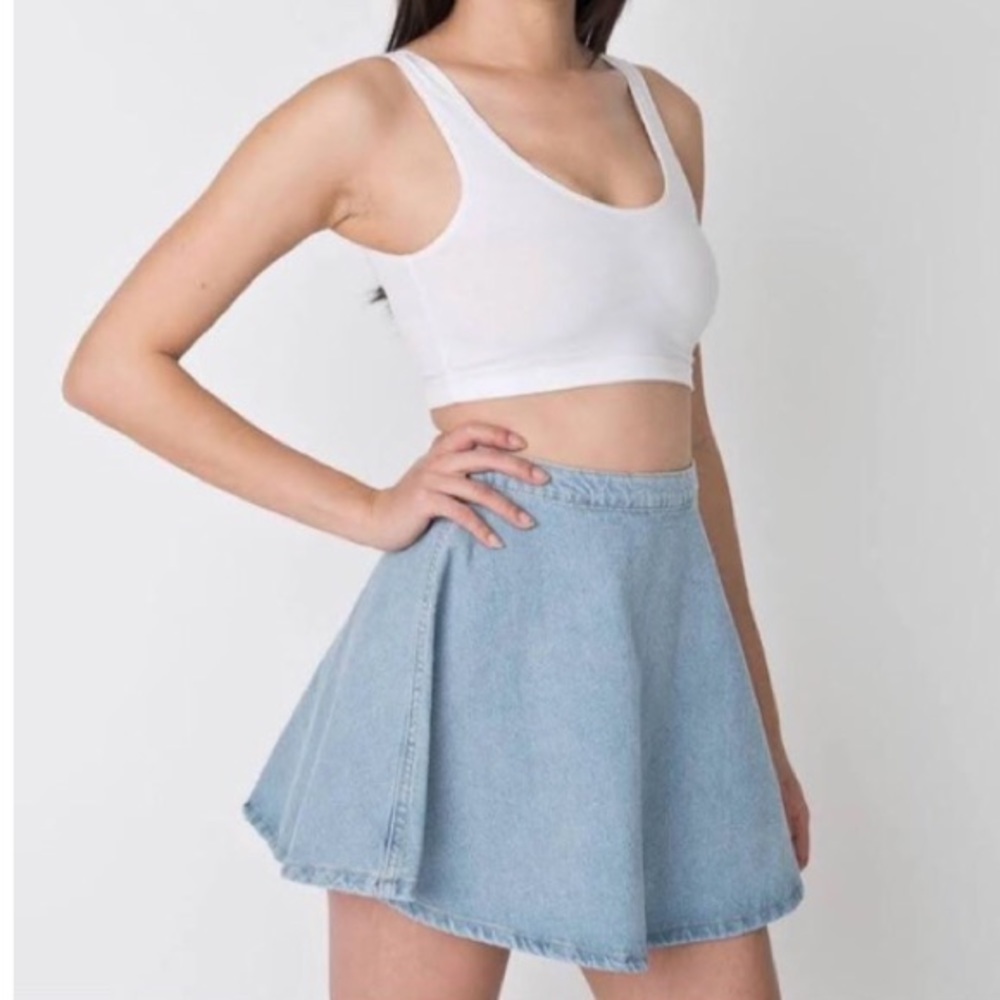 American Apparel denim skater skirt